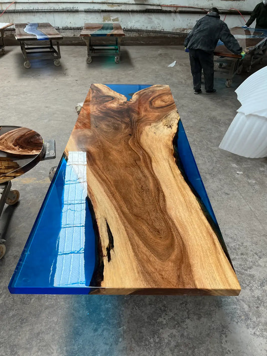 Custom Epoxy Resin River Conference Table CT010