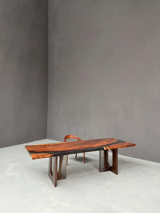 Custom Walnut Epoxy Table CT039