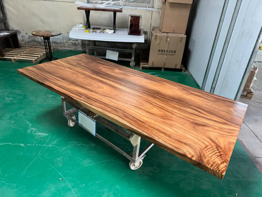CT040 Modern Live Edge Epoxy Conference Table handcrafted epoxy wood table for meeting spaces