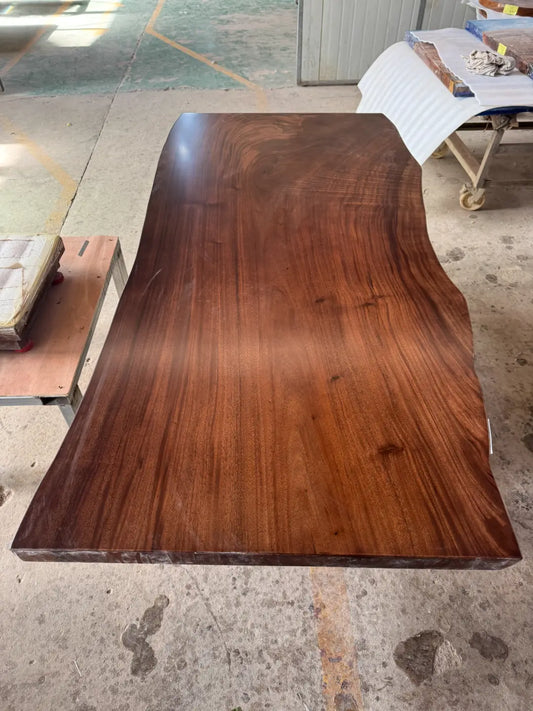 DT054 Industrial Walnut Epoxy Wood Table handcrafted epoxy wood table