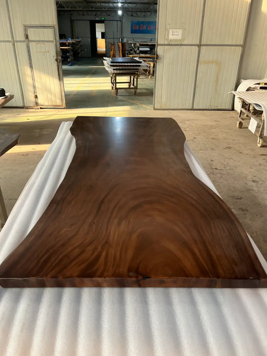 DT059 Luxury Walnut Epoxy Dining Room Table handcrafted epoxy wood table