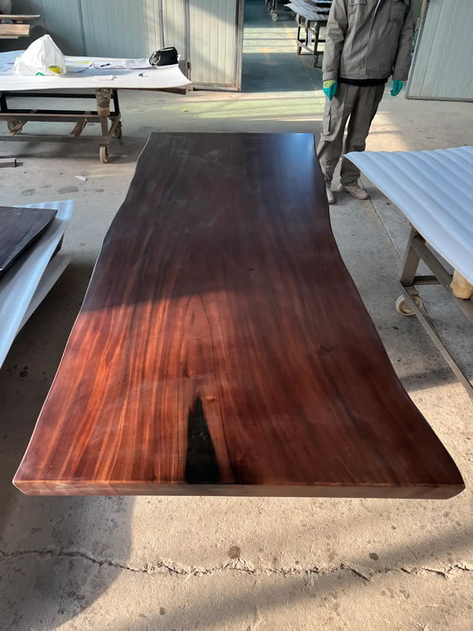 CT033 Custom Walnut Live Edge Epoxy Conference Table handcrafted epoxy wood table for meeting spaces