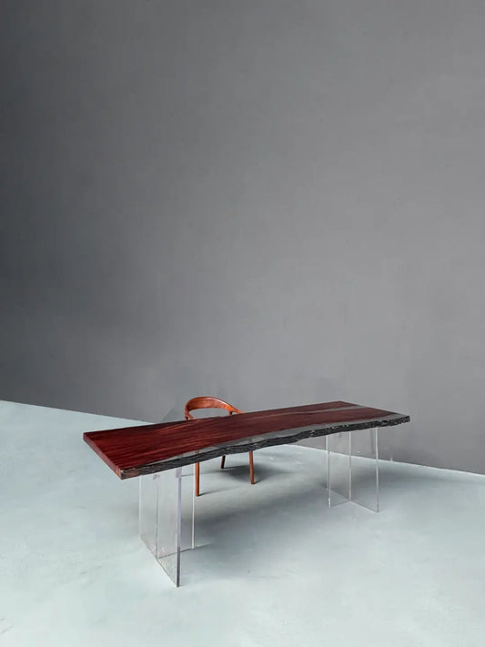 Custom Walnut Live Edge Epoxy Conference Table CT041