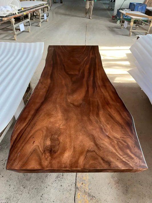 DT049 Custom Walnut Live Edge Epoxy Dining Table handcrafted epoxy wood table