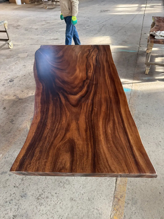DT052 Modern Walnut Resin Dining Table handcrafted epoxy wood table