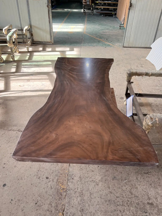 DT057 Custom Walnut Live Edge Epoxy Dining Table handcrafted epoxy wood table
